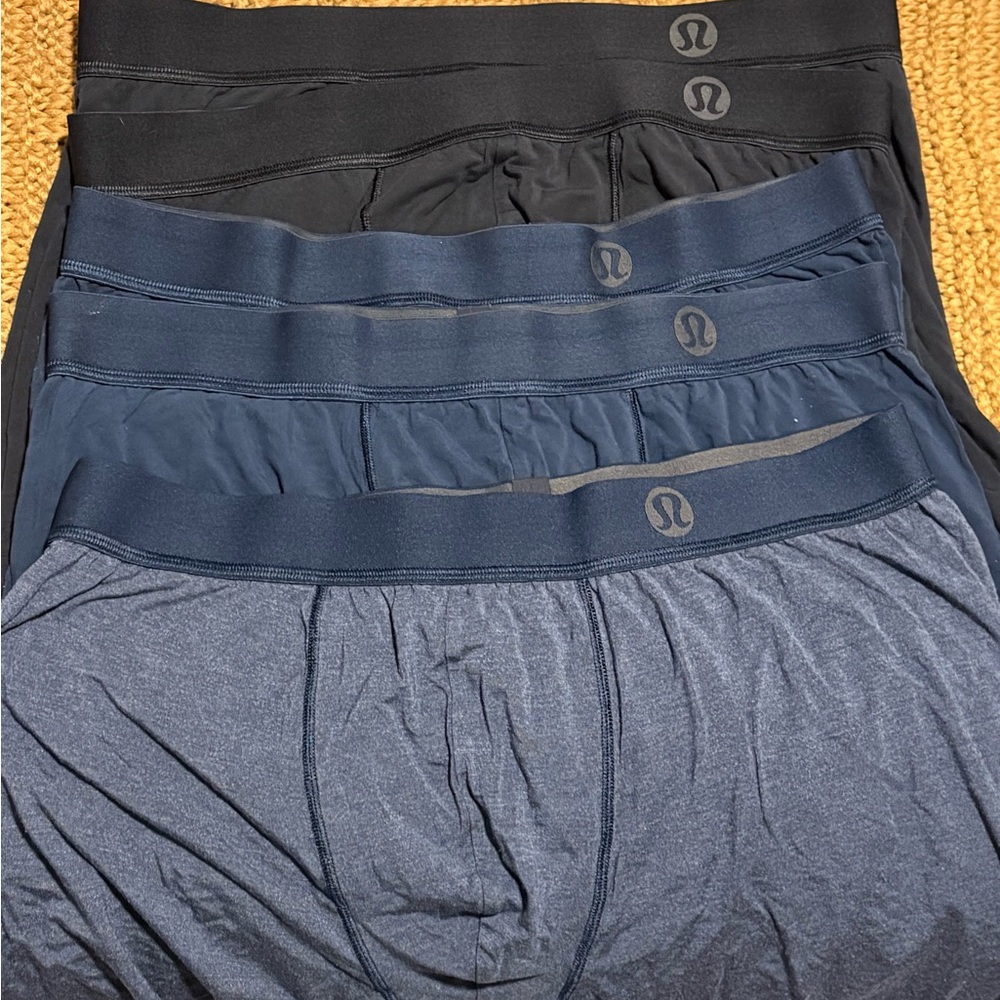 Lululemon Athletica Black and Blue Boxer Briefs Set